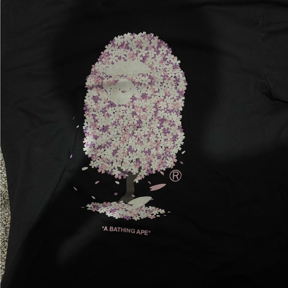 A Bathing Ape Black Sakura Tshirt